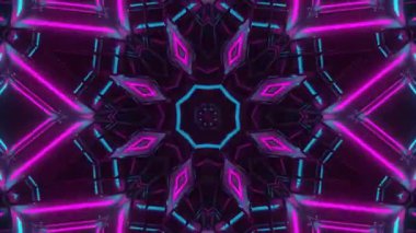 Renkli simetriyle gezgin kaleydoskop hareketi