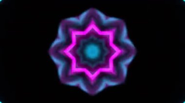 Renkli simetriyle gezgin kaleydoskop hareketi