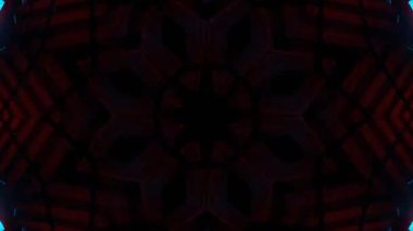 Renkli simetriyle gezgin kaleydoskop hareketi