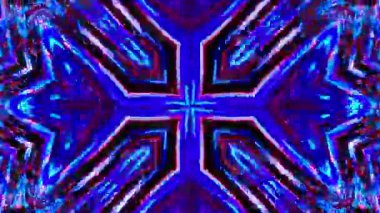 Renkli simetriyle gezgin kaleydoskop hareketi