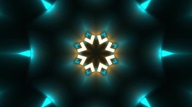 Renkli simetriyle gezgin kaleydoskop hareketi