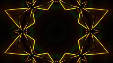 Soyut boya fırça mürekkep patlayabilir formanın düzgün kavramı simetrik desen süs dekoratif Kaleidoscope hareketi geometrik daire ve yıldız şekli