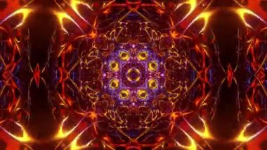 Soyut boya fırça mürekkep patlayabilir formanın düzgün kavramı simetrik desen süs dekoratif Kaleidoscope hareketi geometrik daire ve yıldız şekli