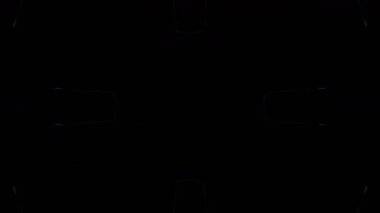 Soyut boya fırça mürekkep patlayabilir formanın düzgün kavramı simetrik desen süs dekoratif Kaleidoscope hareketi geometrik daire ve yıldız şekli