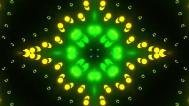 Soyut boya fırça mürekkep patlayabilir formanın düzgün kavramı simetrik desen süs dekoratif Kaleidoscope hareketi geometrik daire ve yıldız şekli