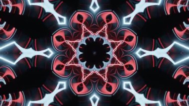 Soyut boya fırça mürekkep patlayabilir formanın düzgün kavramı simetrik desen süs dekoratif Kaleidoscope hareketi geometrik daire ve yıldız şekli