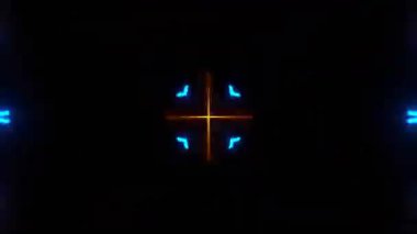 Soyut boya fırça mürekkep patlayabilir formanın düzgün kavramı simetrik desen süs dekoratif Kaleidoscope hareketi geometrik daire ve yıldız şekli