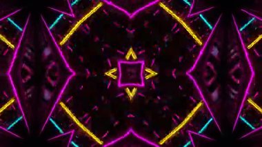 Soyut boya fırça mürekkep patlayabilir formanın düzgün kavramı simetrik desen süs dekoratif Kaleidoscope hareketi geometrik daire ve yıldız şekli