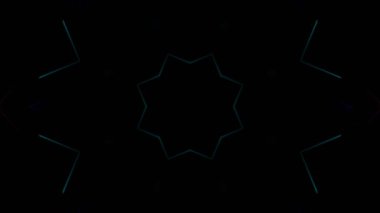 Soyut boya fırça mürekkep patlayabilir formanın düzgün kavramı simetrik desen süs dekoratif Kaleidoscope hareketi geometrik daire ve yıldız şekli