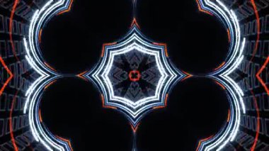 Soyut boya fırça mürekkep patlayabilir formanın düzgün kavramı simetrik desen süs dekoratif Kaleidoscope hareketi geometrik daire ve yıldız şekli