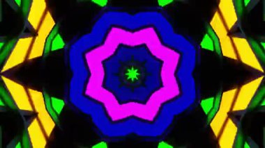 Soyut boya fırça mürekkep patlayabilir formanın düzgün kavramı simetrik desen süs dekoratif Kaleidoscope hareketi geometrik daire ve yıldız şekli