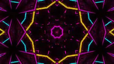 Soyut boya fırça mürekkep patlayabilir formanın düzgün kavramı simetrik desen süs dekoratif Kaleidoscope hareketi geometrik daire ve yıldız şekli