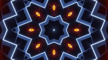 Soyut boya fırça mürekkep patlayabilir formanın düzgün kavramı simetrik desen süs dekoratif Kaleidoscope hareketi geometrik daire ve yıldız şekli