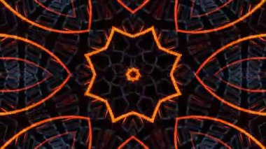 Soyut boya fırça mürekkep patlayabilir formanın düzgün kavramı simetrik desen süs dekoratif Kaleidoscope hareketi geometrik daire ve yıldız şekli