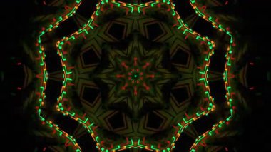 Soyut boya fırça mürekkep patlayabilir formanın düzgün kavramı simetrik desen süs dekoratif Kaleidoscope hareketi geometrik daire ve yıldız şekli