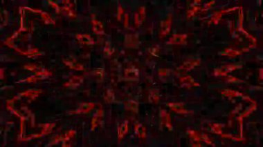 Soyut boya fırça mürekkep patlayabilir formanın düzgün kavramı simetrik desen süs dekoratif Kaleidoscope hareketi geometrik daire ve yıldız şekli