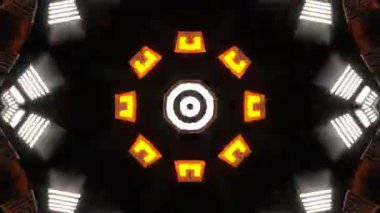 Soyut boya fırça mürekkep patlayabilir formanın düzgün kavramı simetrik desen süs dekoratif Kaleidoscope hareketi geometrik daire ve yıldız şekli