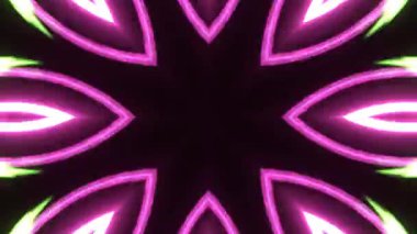 Soyut boya fırça mürekkep patlayabilir formanın düzgün kavramı simetrik desen süs dekoratif Kaleidoscope hareketi geometrik daire ve yıldız şekli