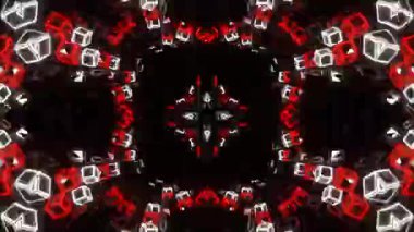 Soyut boya fırça mürekkep patlayabilir formanın düzgün kavramı simetrik desen süs dekoratif Kaleidoscope hareketi geometrik daire ve yıldız şekli