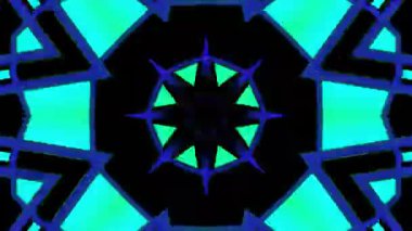 Soyut boya fırça mürekkep patlayabilir formanın düzgün kavramı simetrik desen süs dekoratif Kaleidoscope hareketi geometrik daire ve yıldız şekli