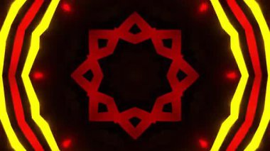 Soyut boya fırça mürekkep patlayabilir formanın düzgün kavramı simetrik desen süs dekoratif Kaleidoscope hareketi geometrik daire ve yıldız şekli