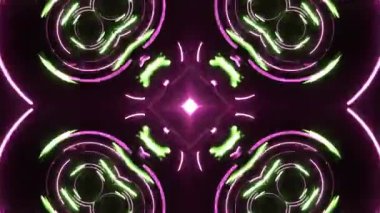 Soyut boya fırça mürekkep patlayabilir formanın düzgün kavramı simetrik desen süs dekoratif Kaleidoscope hareketi geometrik daire ve yıldız şekli