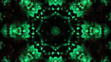 Renkli simetriyle gezgin kaleydoskop hareketi