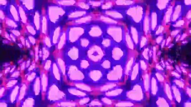 Renkli simetriyle gezgin kaleydoskop hareketi