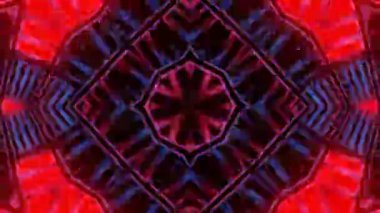 Renkli simetriyle gezgin kaleydoskop hareketi