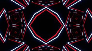 Renkli simetriyle gezgin kaleydoskop hareketi