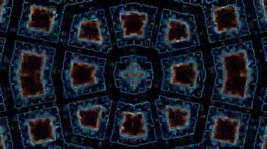 Renkli simetriyle gezgin kaleydoskop hareketi