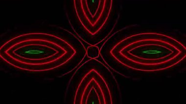 Renkli simetriyle gezgin kaleydoskop hareketi