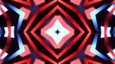 Renkli simetriyle gezgin kaleydoskop hareketi