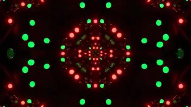 Renkli simetriyle gezgin kaleydoskop hareketi