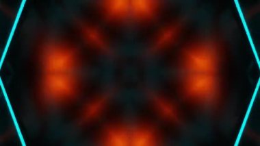 Renkli simetriyle gezgin kaleydoskop hareketi