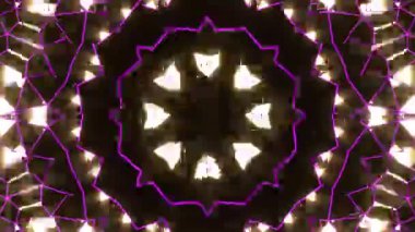 Renkli simetriyle gezgin kaleydoskop hareketi