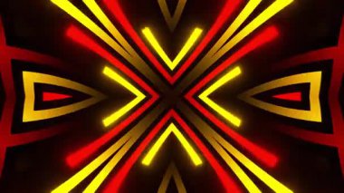 Renkli simetriyle gezgin kaleydoskop hareketi