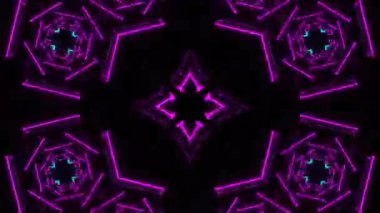 Renkli simetriyle gezgin kaleydoskop hareketi