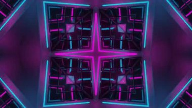 Renkli simetriyle gezgin kaleydoskop hareketi