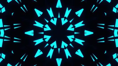 Renkli simetriyle gezgin kaleydoskop hareketi