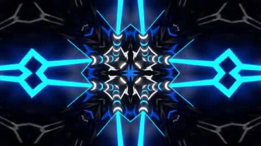 Renkli simetriyle gezgin kaleydoskop hareketi