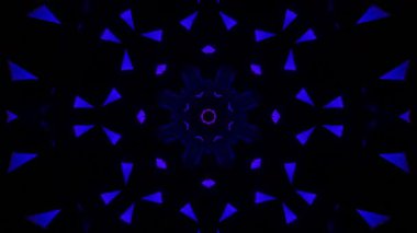 Renkli simetriyle gezgin kaleydoskop hareketi