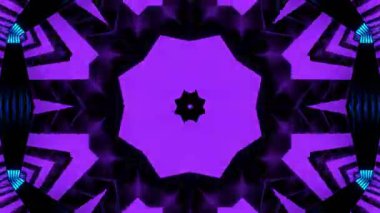 Renkli simetriyle gezgin kaleydoskop hareketi