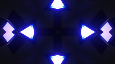 Renkli simetriyle gezgin kaleydoskop hareketi