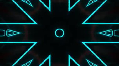 Renkli simetriyle gezgin kaleydoskop hareketi