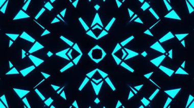 Renkli simetriyle gezgin kaleydoskop hareketi