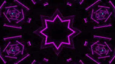 Renkli simetriyle gezgin kaleydoskop hareketi