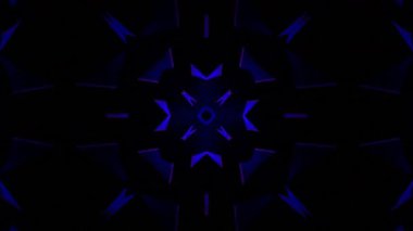 Renkli simetriyle gezgin kaleydoskop hareketi