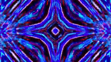 Renkli simetriyle gezgin kaleydoskop hareketi