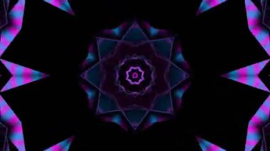 Renkli simetriyle gezgin kaleydoskop hareketi